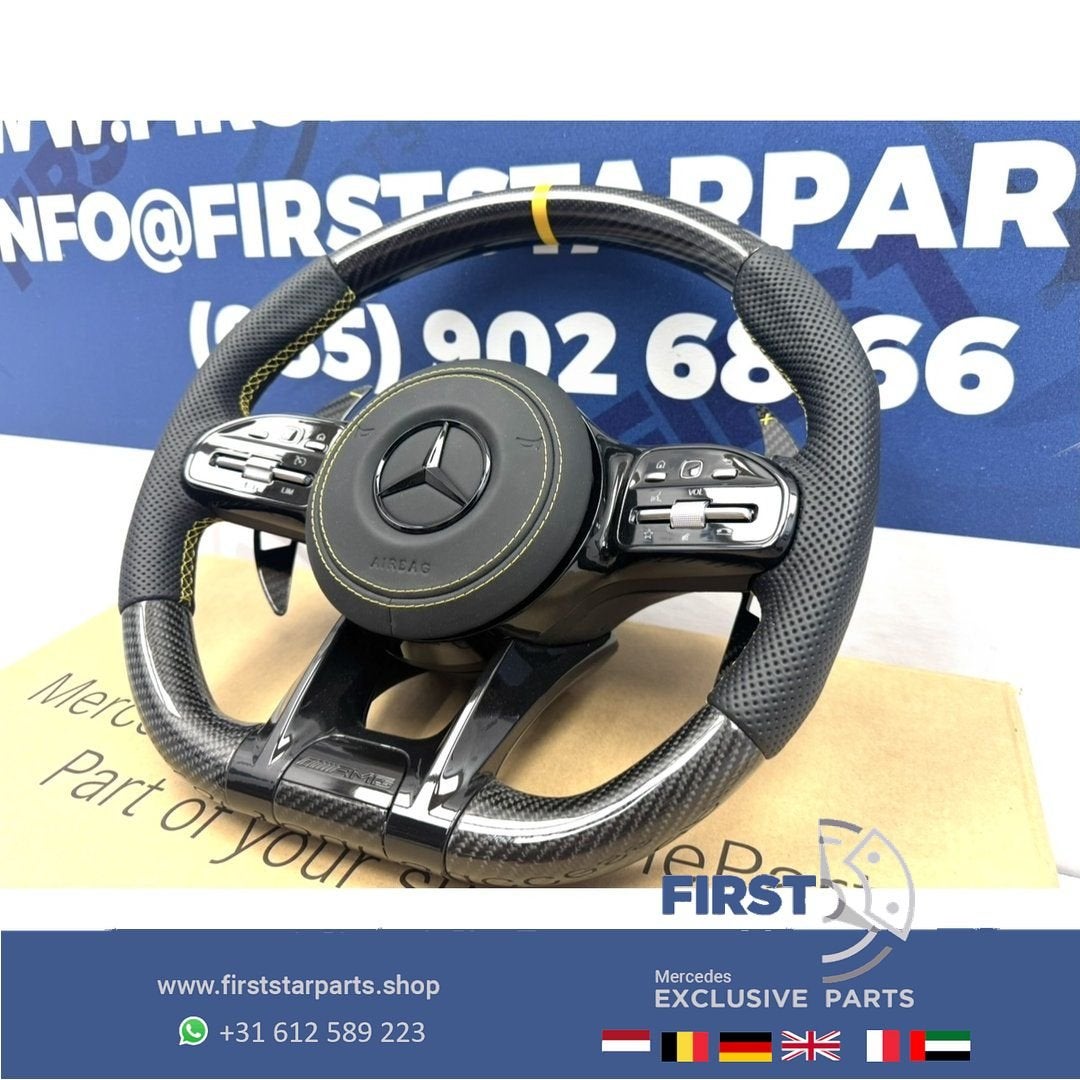 AMG CARBON STUURWIEL A35 A45 CLA45 C63 E63 GLC63 GLE63 GT63, Gebruikt, -, Ophalen of Verzenden, -