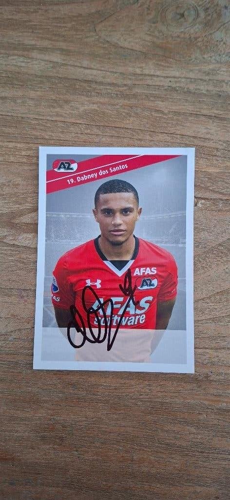 Spelerskaart met handtekening; Dabney dos Santos # AZ, Ophalen of Verzenden, Nieuw, AZ, Spelerskaart
