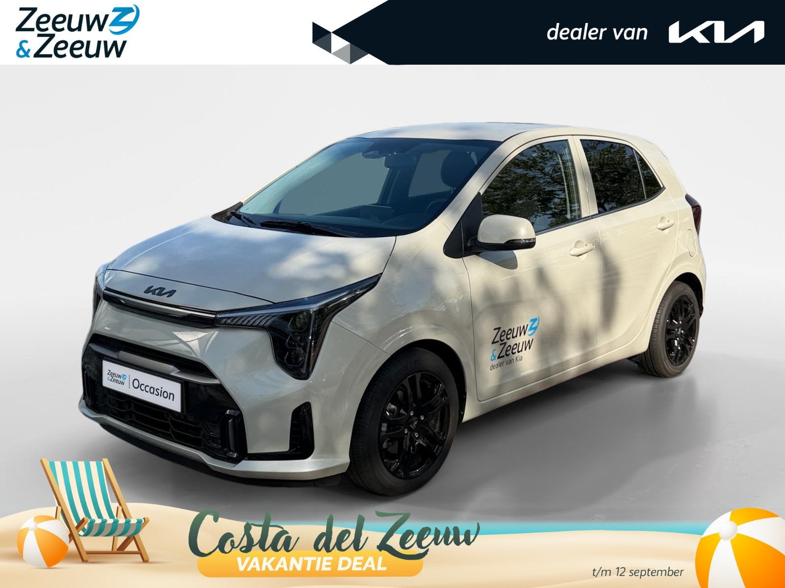Kia Picanto 1.0 GDi DynamicPlusLine Zwarte logo's | Applearp, Auto's, 12 maanden, Stof, Euro 6, 4 stoelen