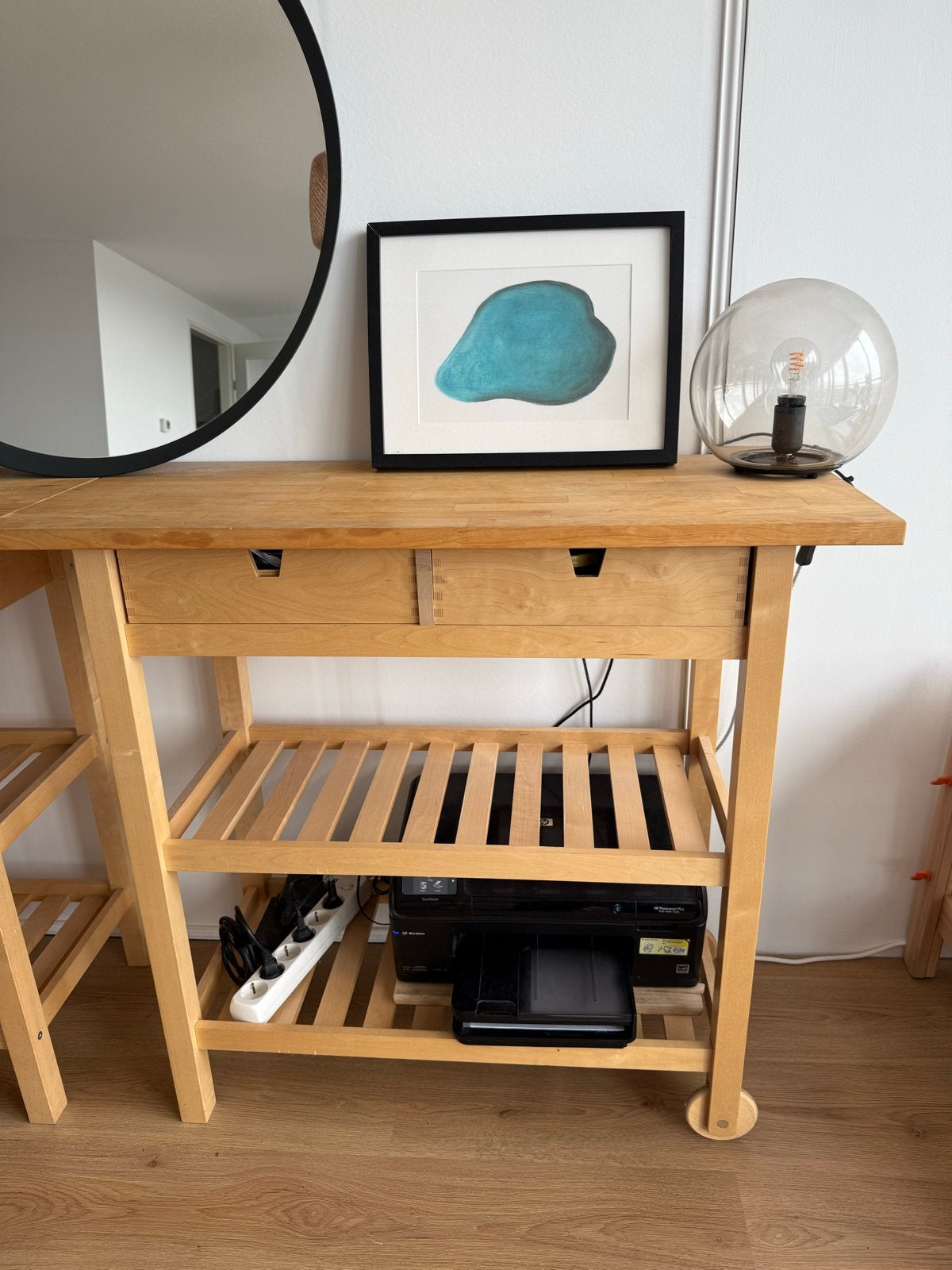 Houten Keukentrolley met Lades en Planken op Wielen, Huis en Inrichting, Keuken | Keukenbenodigdheden, Ophalen, Gebruikt, Hout