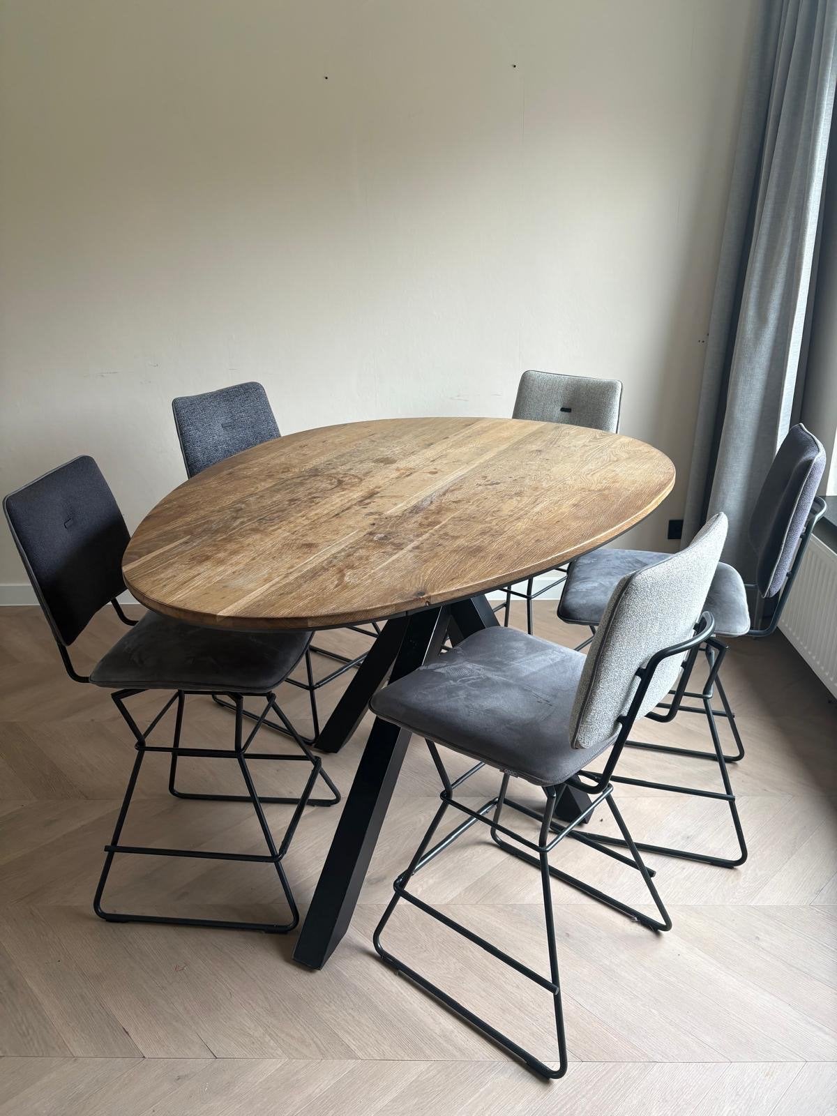 Xooon Hoge Eetkamertafel met 5 Stoelen, Huis en Inrichting, Gebruikt, 100 tot 150 cm, Ophalen of Verzenden, Vijf personen of meer