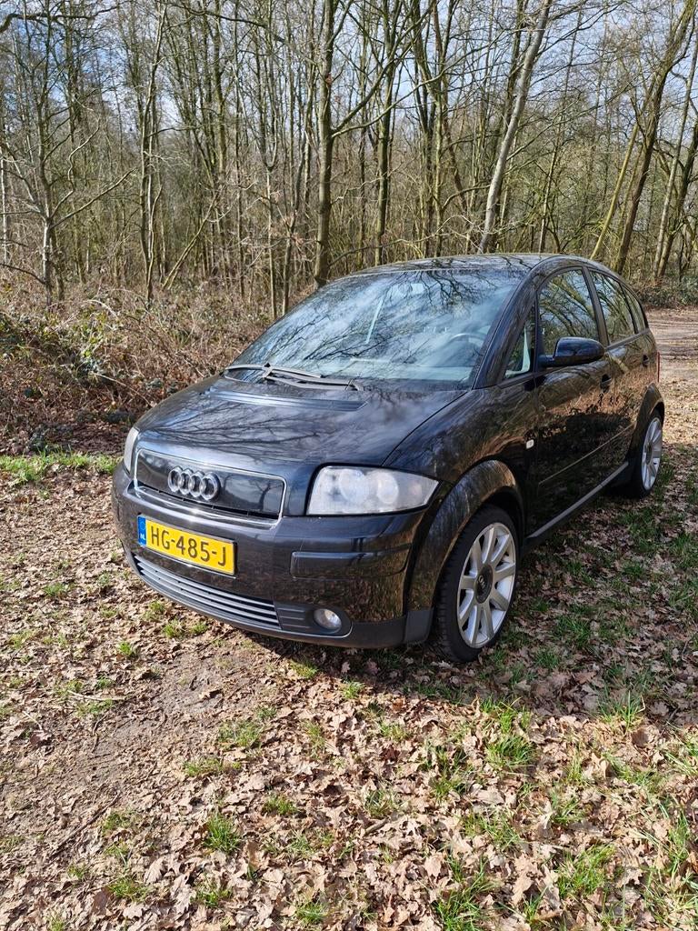 Audi A2 2001 Zwart, Elektrische ramen, Stof, 74 pk, 31 €/maand