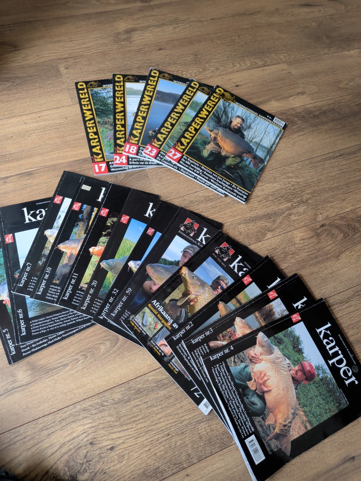 Karperwereld en Karper Magazine Collectie (17 nummers), Ophalen, Gebruikt, Overige typen