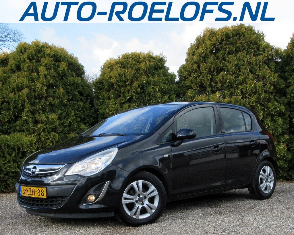 Opel Corsa 1.3 CDTi Cosmo 5-drs * Ecc * Cruise * Pdc *, Euro 5, Gebruikt, Zwart, Leder en Stof