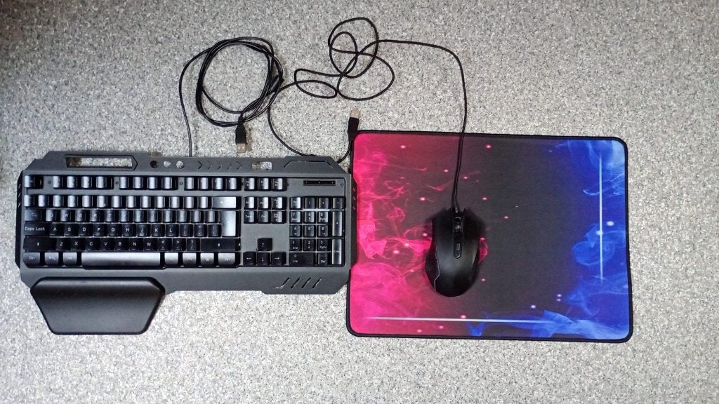 Aldi 3 in 1 pc gaming starter set, Computers en Software, Toetsenborden, Gebruikt, Qwerty, Bedraad, Ergonomisch, Gaming toetsenbord
