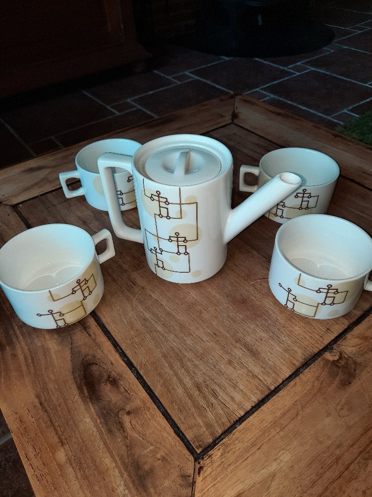 Artihove Art theepotje en kopjes, Huis en Inrichting, Keuken | Servies, Ophalen of Verzenden, Zo goed als nieuw, Overige stijlen