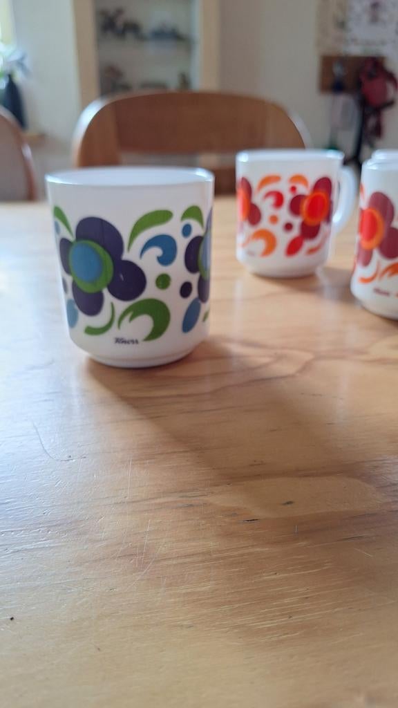 6 knorr mokken arcopal, Verzamelen, Ophalen, Huis en Inrichting