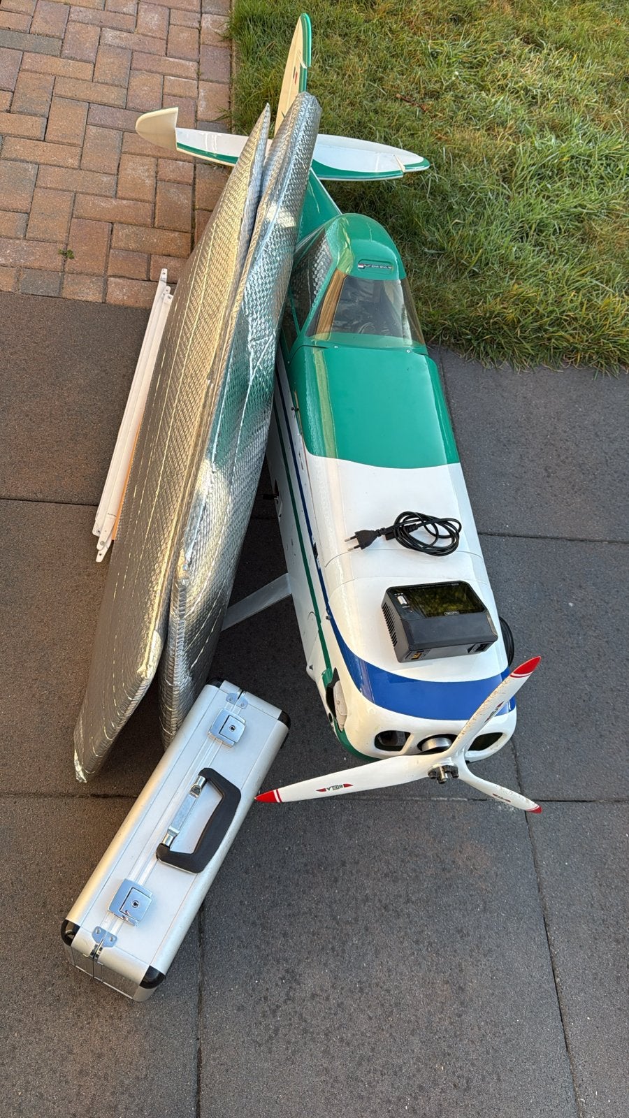 Piper Pawnee 280cm span met DLE 55 en elektrische starter, Ophalen of Verzenden, Gebruikt, Vliegtuig, Overige merken
