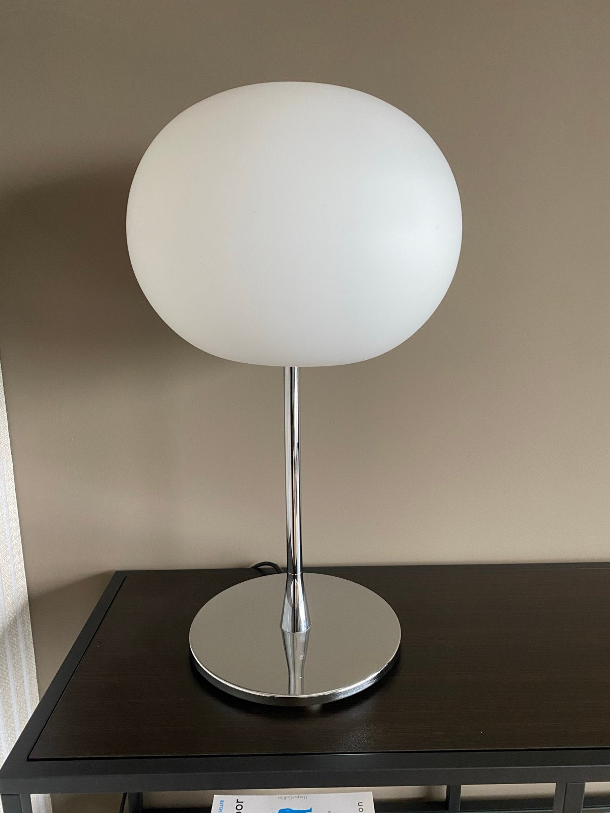 Vintage FLOS Glo-Ball tafellamp, Ophalen, Gebruikt, Overige merken, Wit