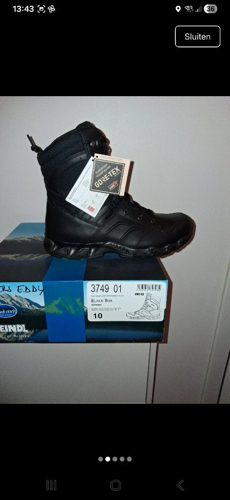 meindl Black boa nieuw maat 44,5, Ophalen of Verzenden, Nieuw, Schoenen