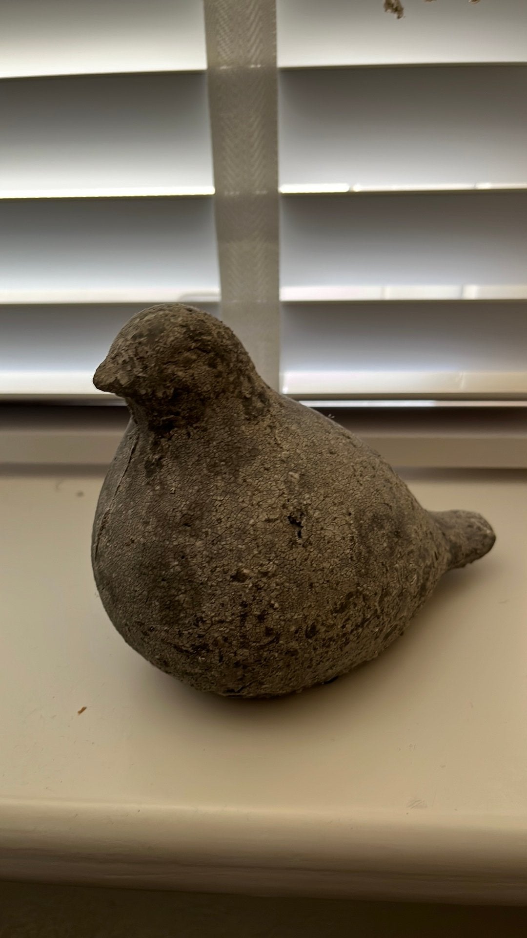 Decoratie vogeltje steen grijs, Ophalen, Zo goed als nieuw