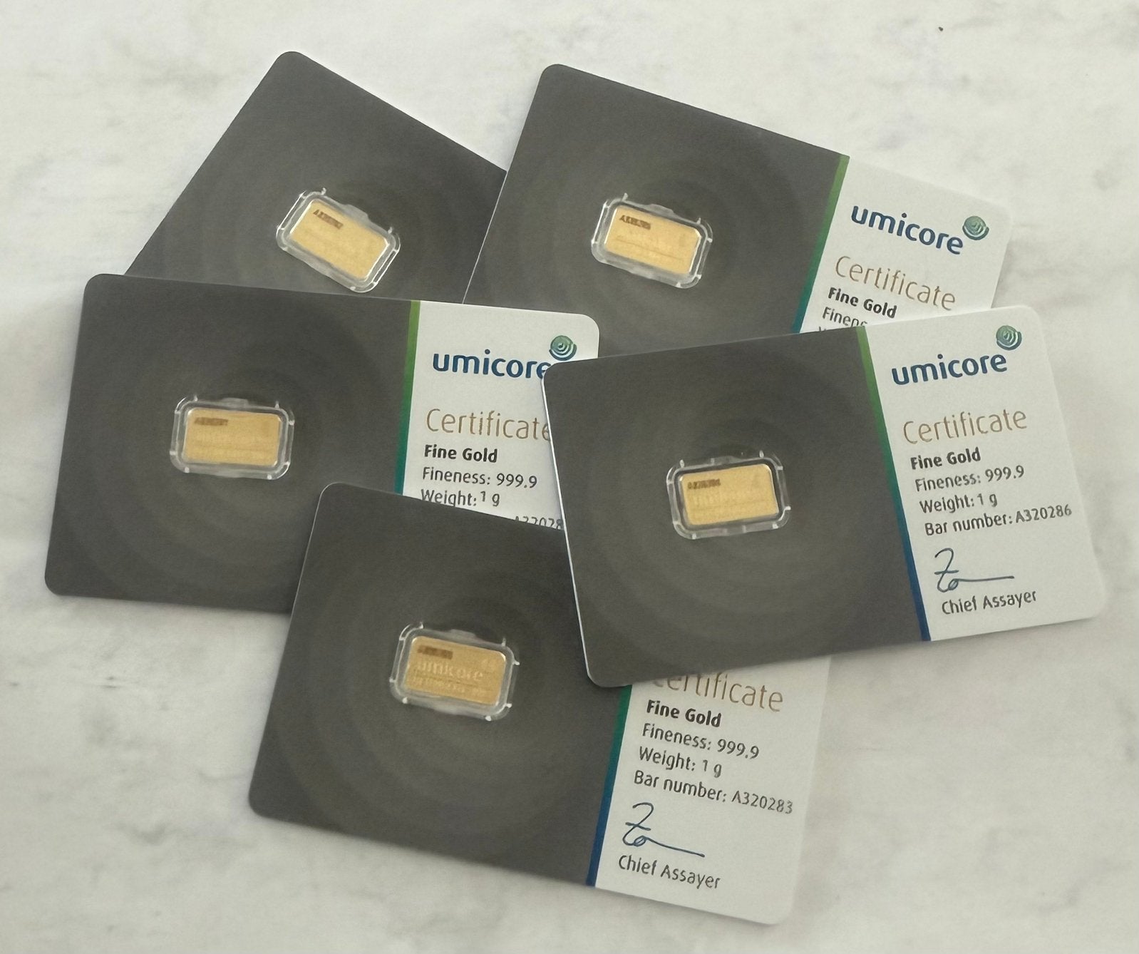1 gram Goud / Umicore / In Blister / 999,9, Ophalen of Verzenden, Goud