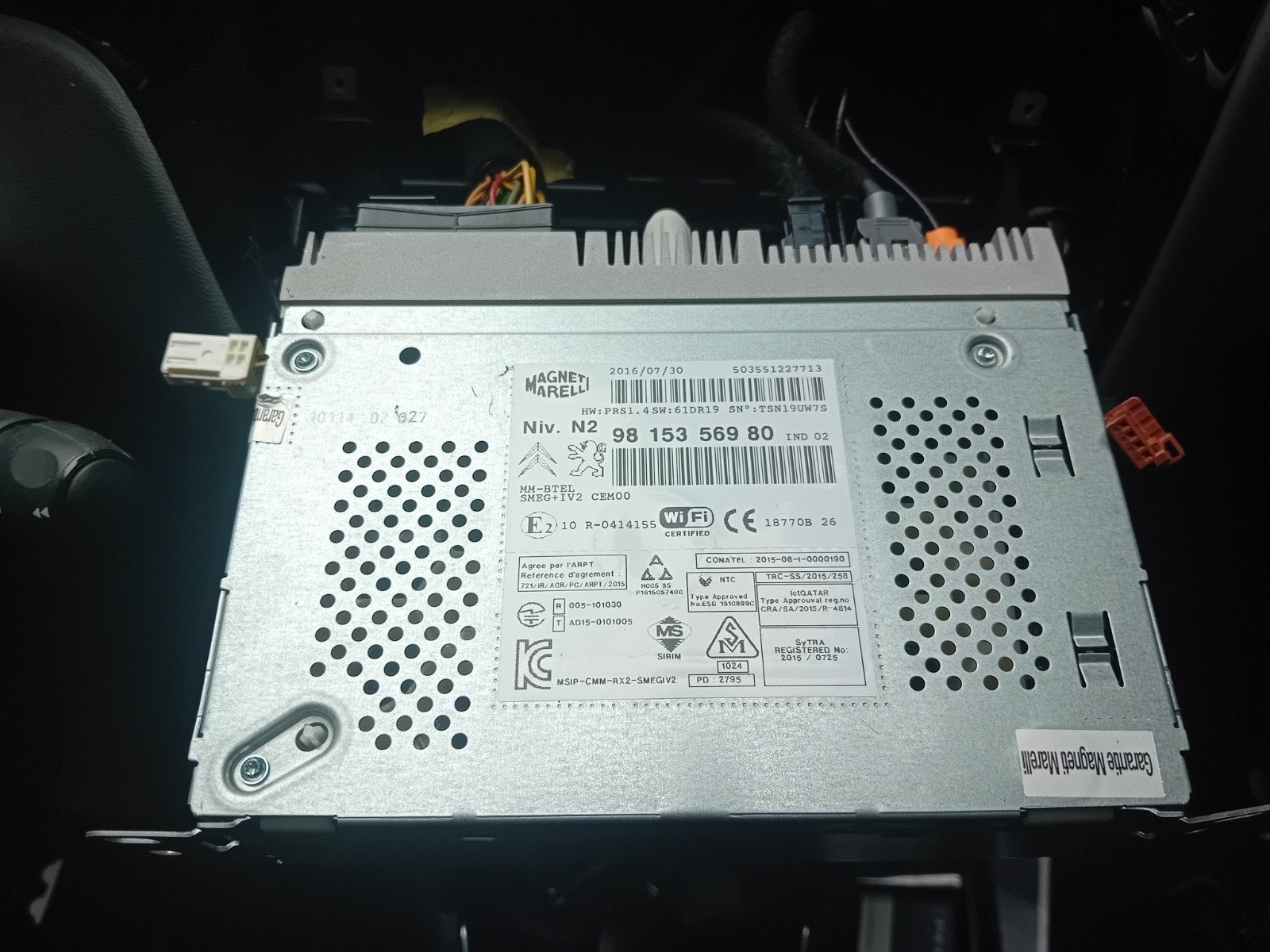Radio unit Peugeot 208 - 9815356980, Auto diversen, Ophalen of Verzenden