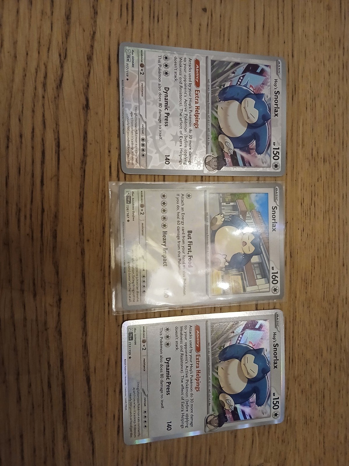 Pokémon Kaarten: Snorlax Collectie (3 kaarten), Ophalen of Verzenden, Zo goed als nieuw, Meerdere kaarten