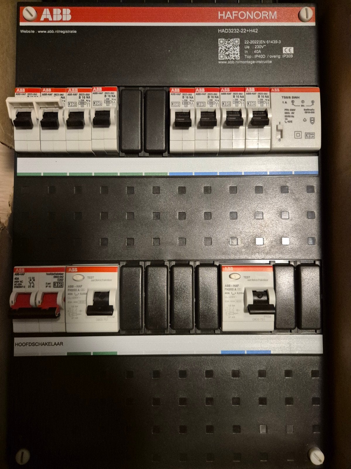ABB Meterkast 7 Gr. incl.Kookgr,beltr.+plaatsen 30jaar ervar, Abb, Overige typen, Ophalen of Verzenden, Nvt