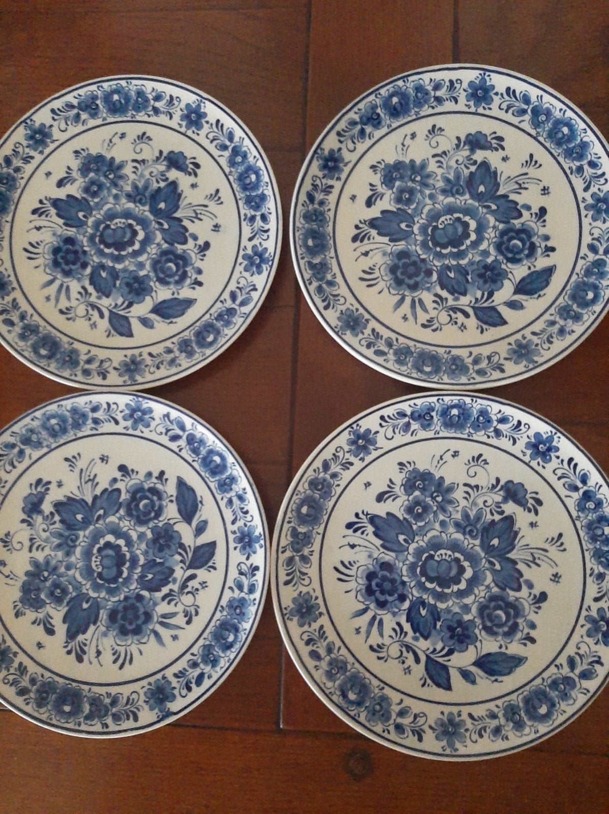 4 Royal Delft Holland Souvenir borden, Delfts blauw, Ophalen of Verzenden