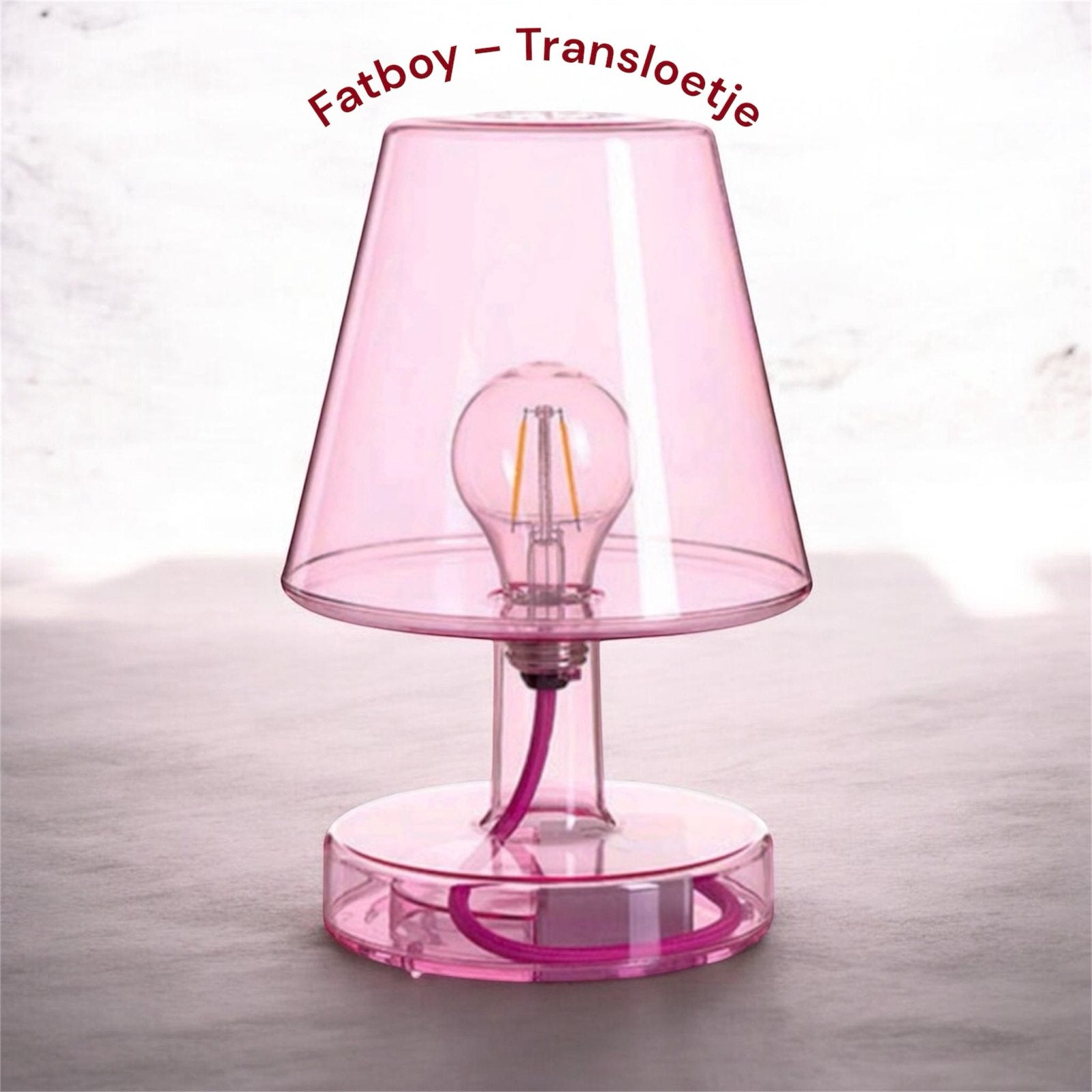Fatboy Transloetje Violette Tafellamp - NIEUW !! Oplaadba, Ophalen of Verzenden, Zo goed als nieuw, Kunststof, Minder dan 50 cm