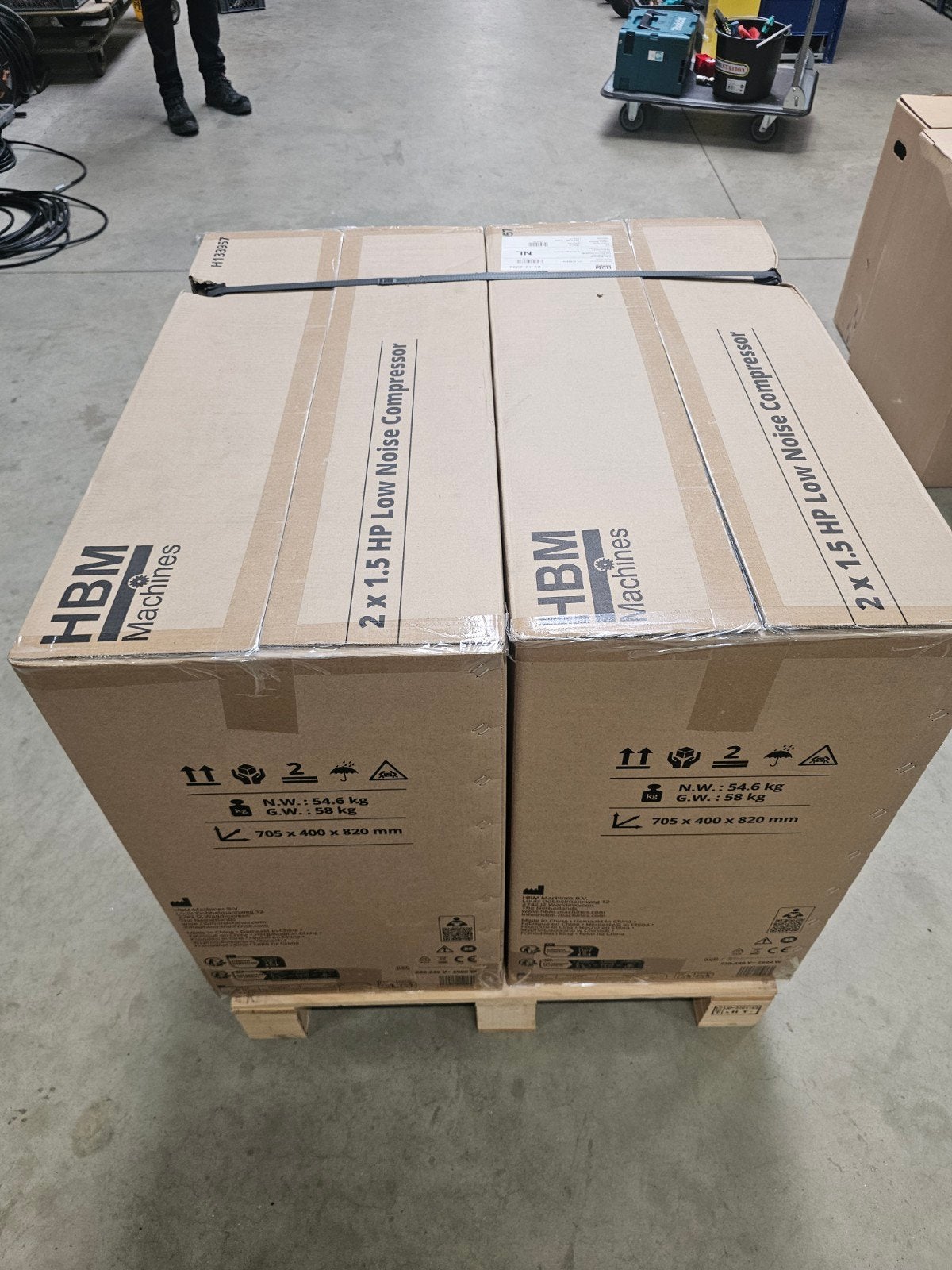 HBM Low Noise Compressor 50 Liter Nieuw, Ophalen, 6 tot 10 bar, Nieuw, 25 tot 100 liter