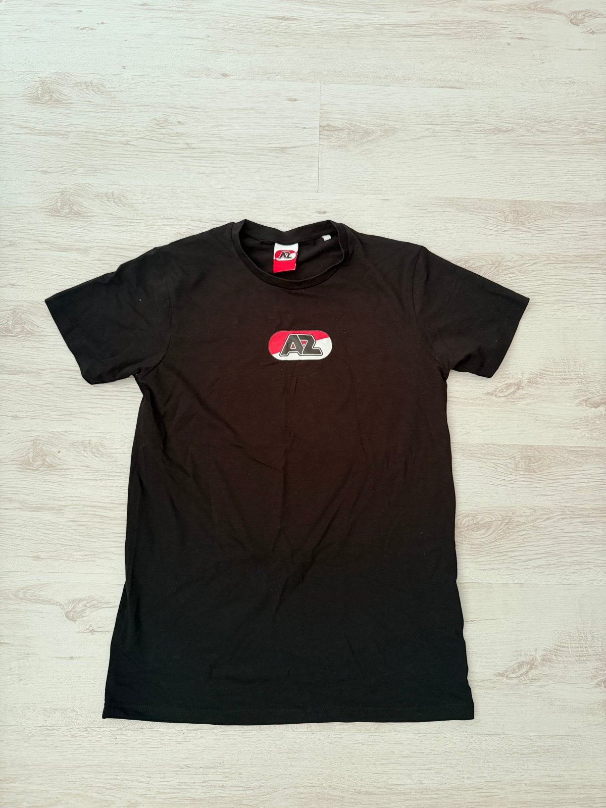AZ Alkmaar T-shirt Zwart Maat M, Ophalen of Verzenden, Gedragen, Maat 48/50 (M), Zwart