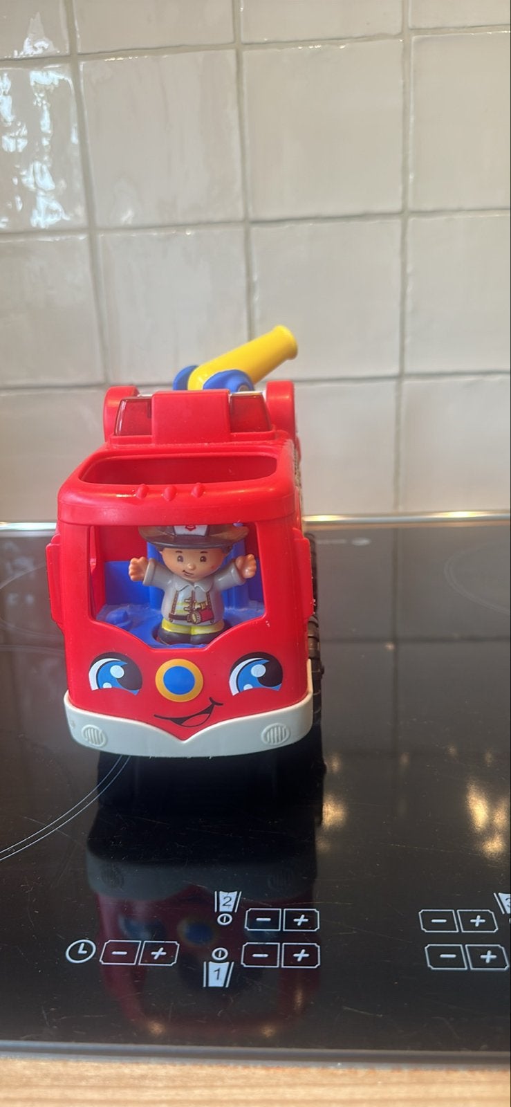 Fisher-Price Little People Brandweerwagen met figuur, Ophalen of Verzenden, Gebruikt