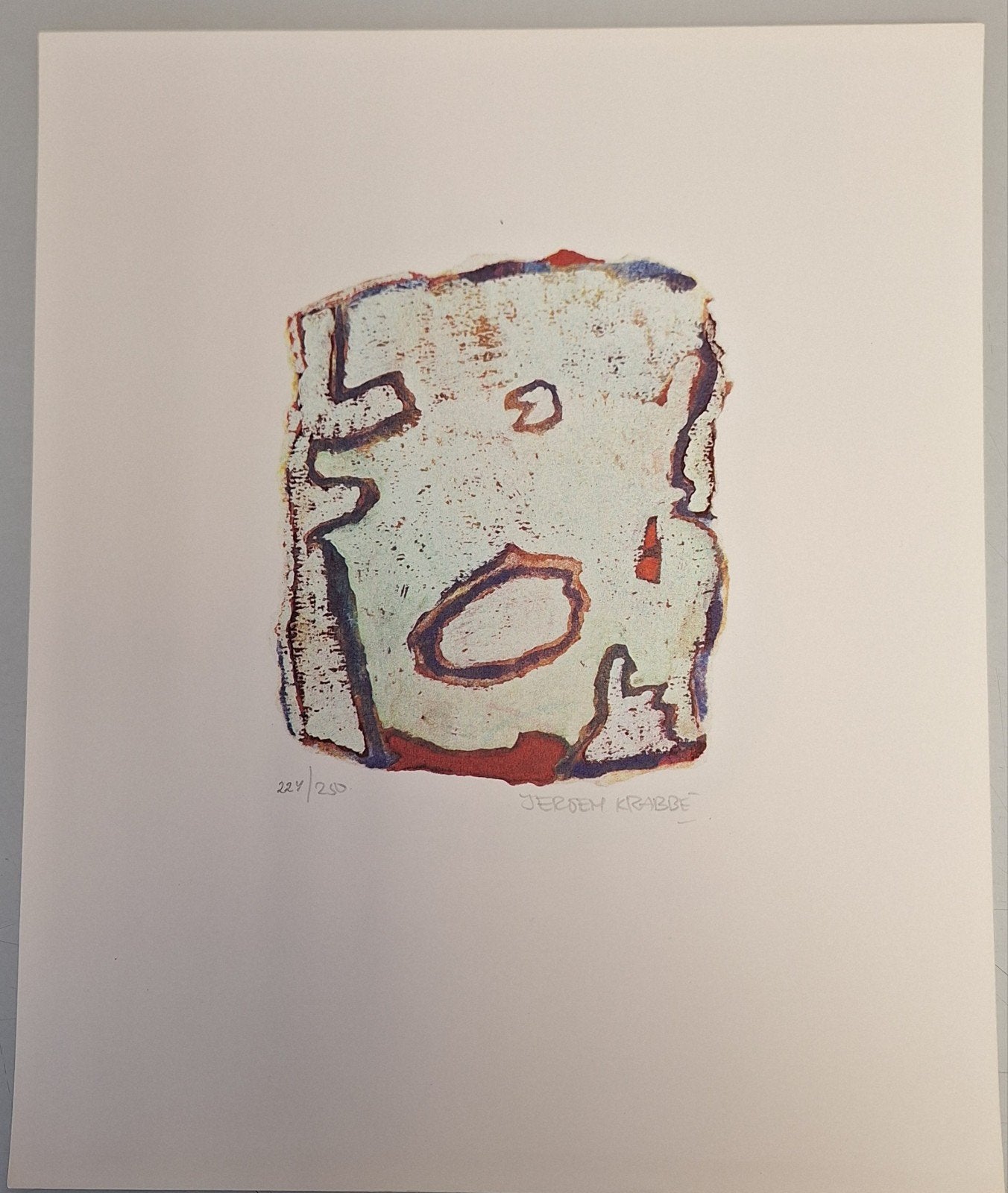 Set van 4 gesigneerde en genummerde litho's Jeroen Krabbé, Antiek en Kunst, Ophalen, Origineel, 32 cm, Lithografie