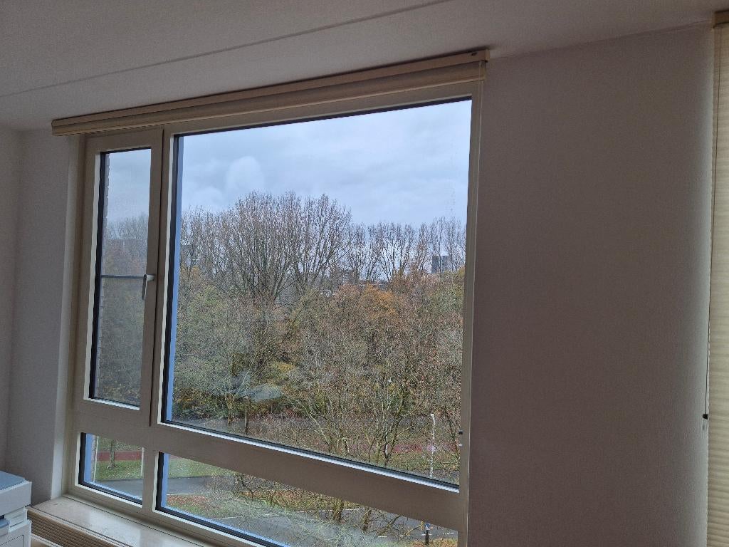 Luxaflex, plisse gordijnen, zacht geel, Huis en Inrichting, Ophalen, Gebruikt, Overige kleuren, 200 cm of meer