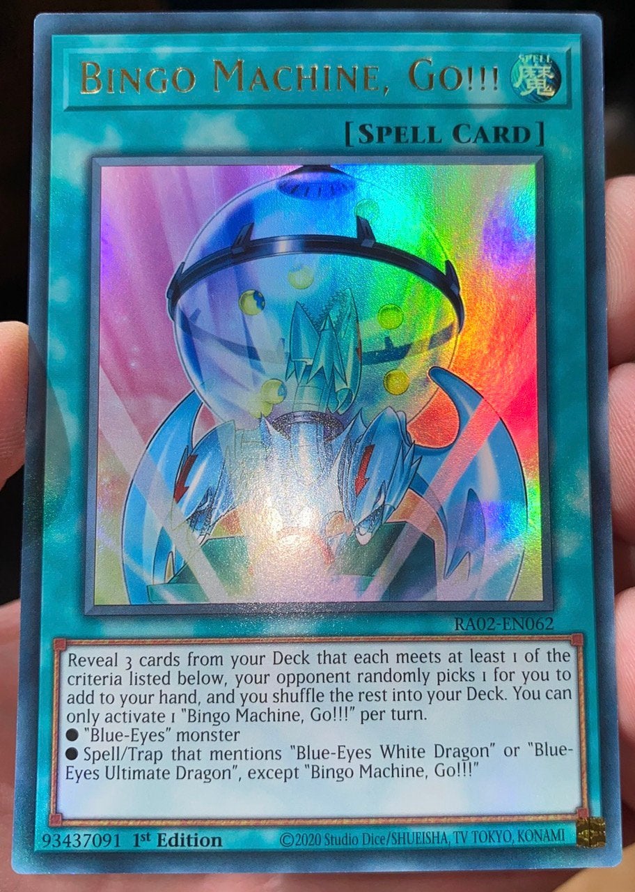 Yu-Gi-Oh! Bingo Machine Go RA02 1st Edition !, Ophalen of Verzenden, Zo goed als nieuw, Losse kaart, Foil