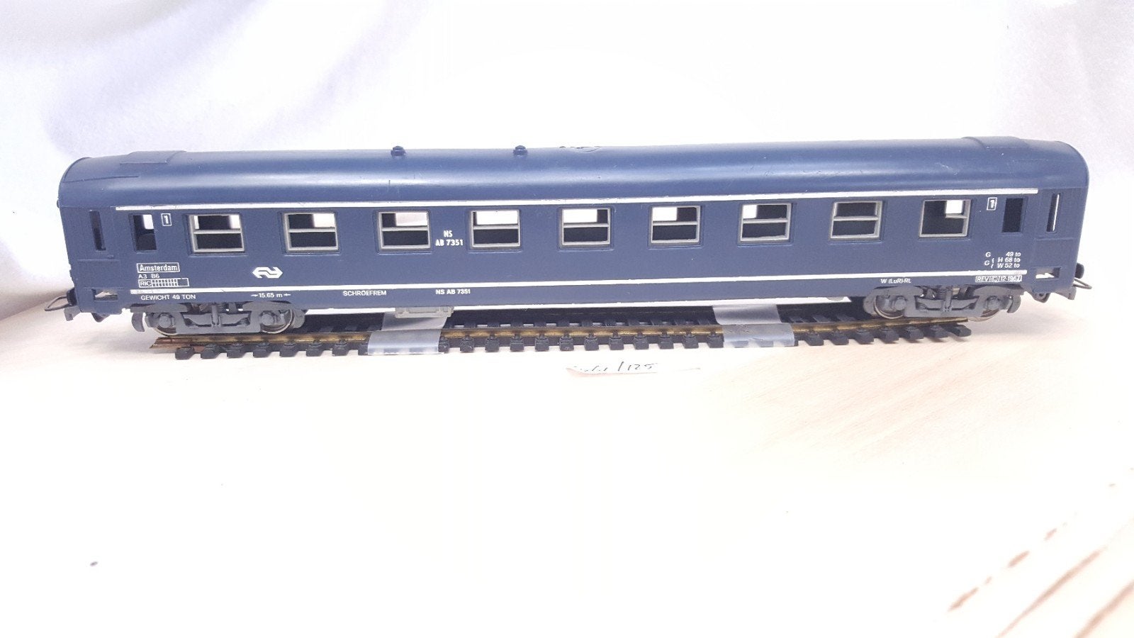 Jouef H0 735vv1 HDI NS Intercity 1e klass rijtuig Amsterdam, Gebruikt, Gelijkstroom, Jouef, Wagon