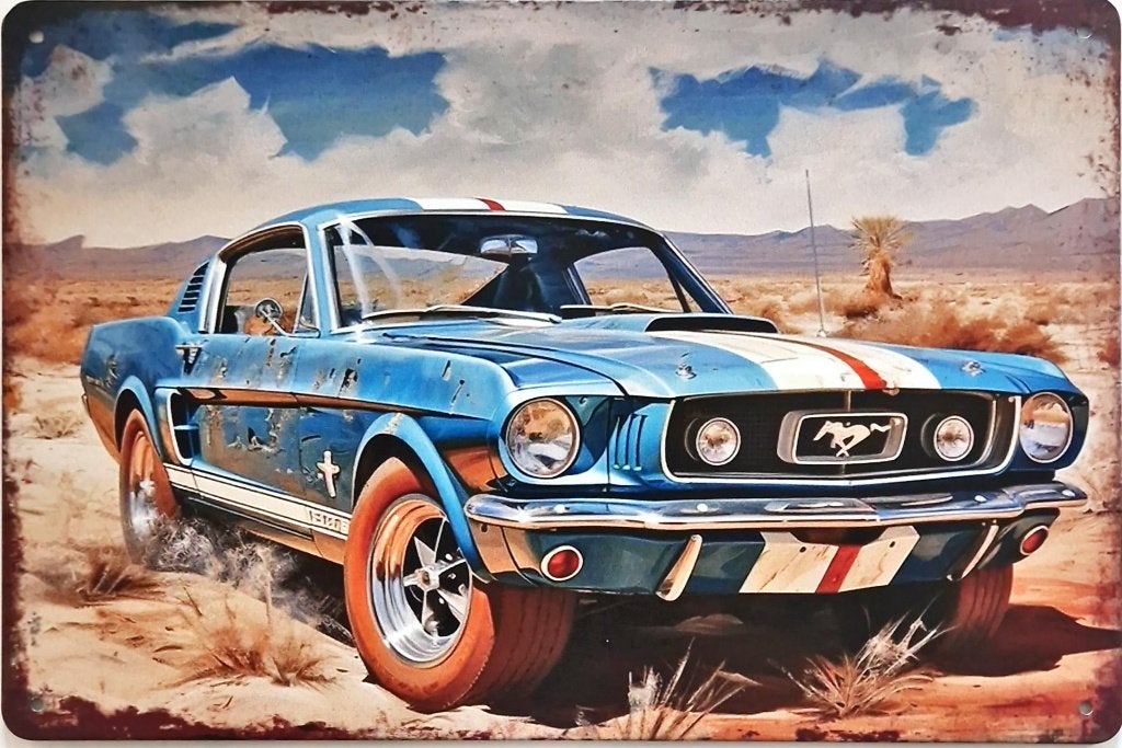 Wandbord, American Special car, Ford Mustang, metaal deco, Ophalen of Verzenden, Nieuw, Metaal, Decoratieobject