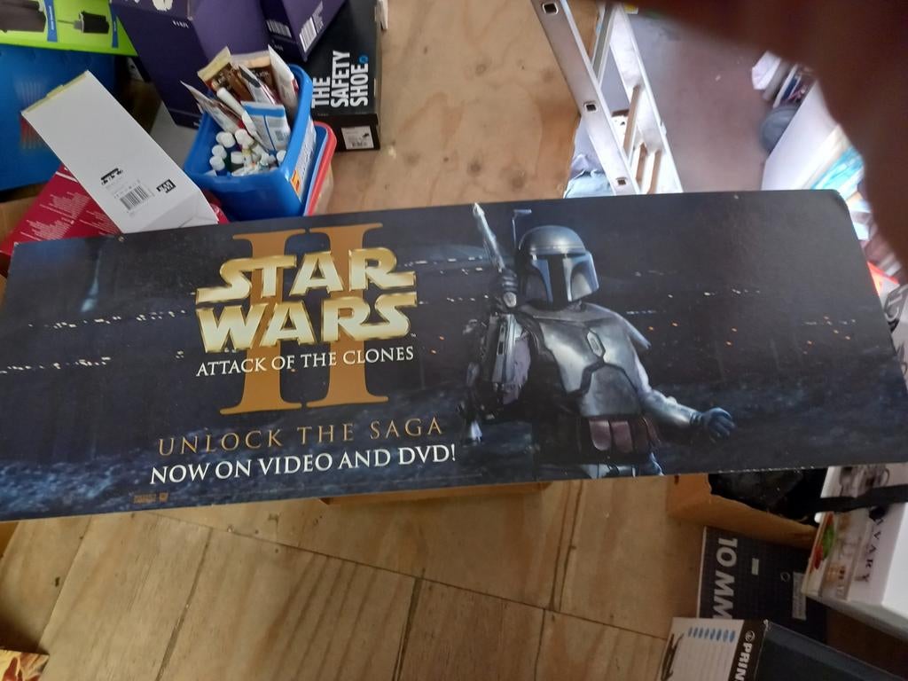 Star wars episode 2 attack of the clones reclame voor vhs en, Verzamelen, Star Wars, Ophalen, Zo goed als nieuw, Overige typen