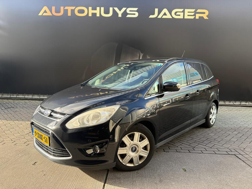 Ford Grand C-Max 1.0 Edition Plus Camera Sensoren Trekhaak, Auto's, Ford, Voorwielaandrijving, Zwart, Zwart, Origineel Nederlands