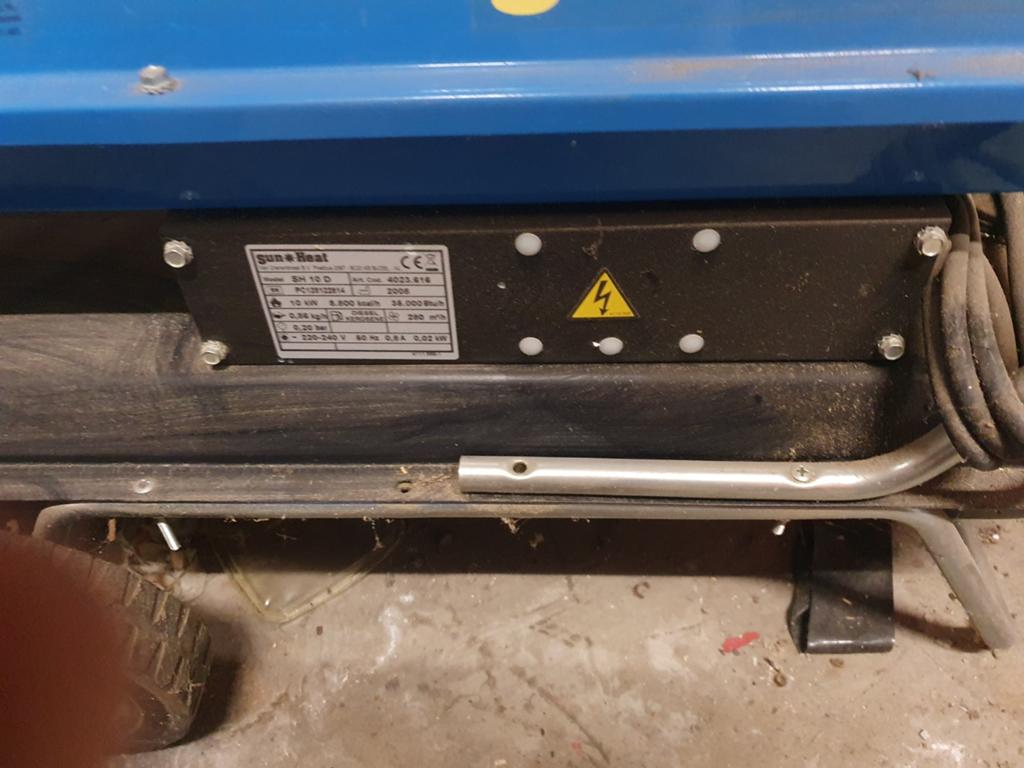 Sun Heat heteluchtkanon SH 12 D, Ophalen, 30 tot 80 cm, Gebruikt, Kachel