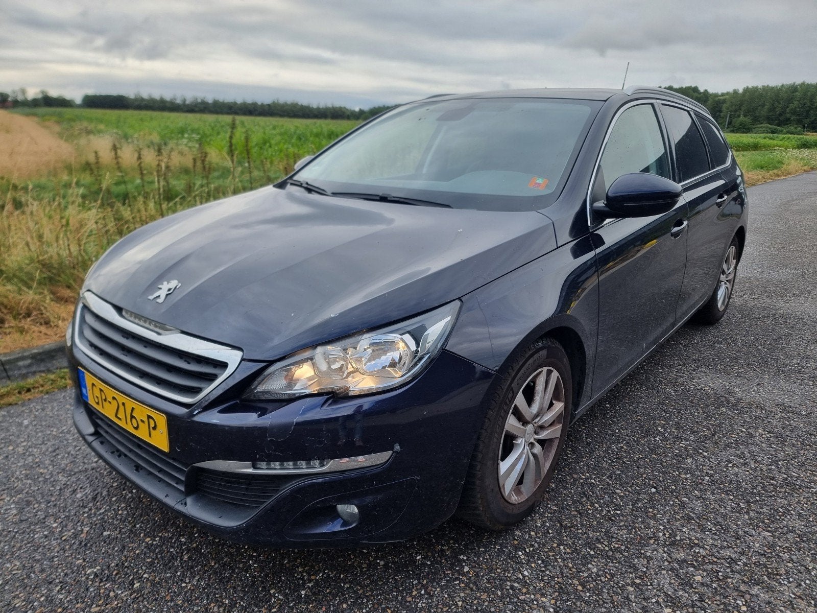 Peugeot 308 1.6 Bluehdi panodak leer navi lmv, Voorwielaandrijving, 4 cilinders, Blauw, 140 €/maand