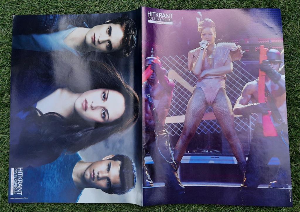 Poster 2x A4 Hitkrant 2010 Rihanna Beyonce Twilight, Ophalen of Verzenden, Gebruikt, A1 t/m A3, Muziek