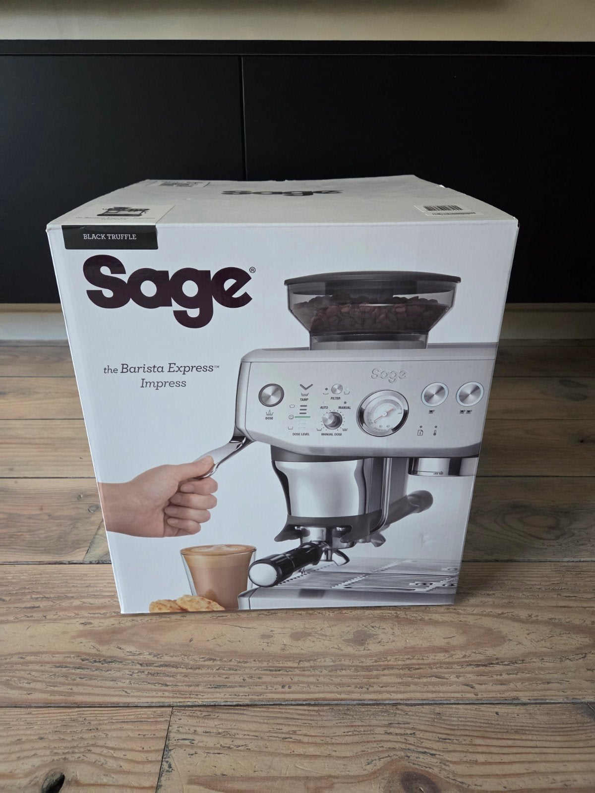 sage barista express impress, Espresso apparaat, Zo goed als nieuw, Afneembaar waterreservoir, Koffiebonen