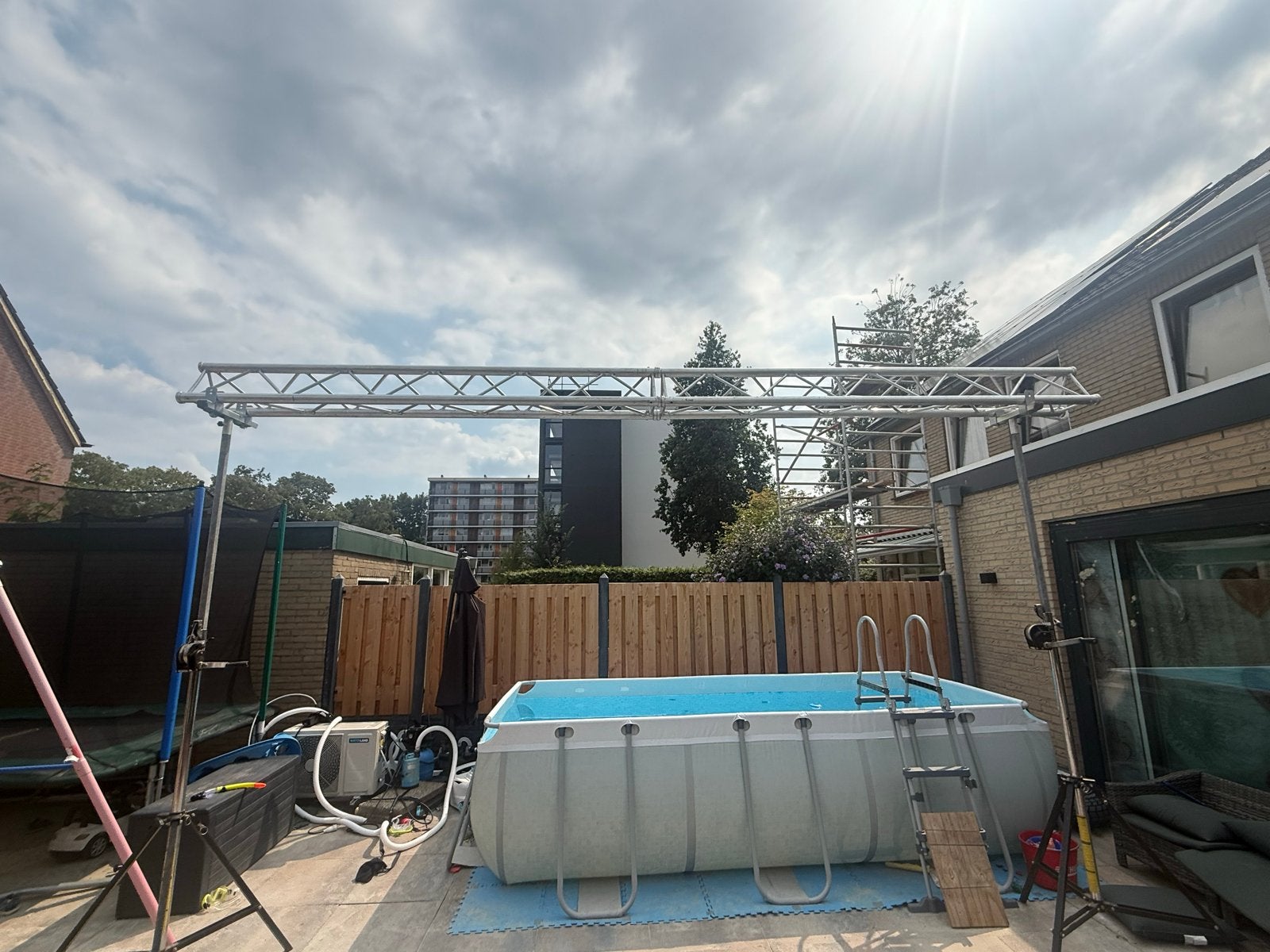 Truss systeem met wind up statieven  Ideaal voor evenementen, Ophalen, Gebruikt