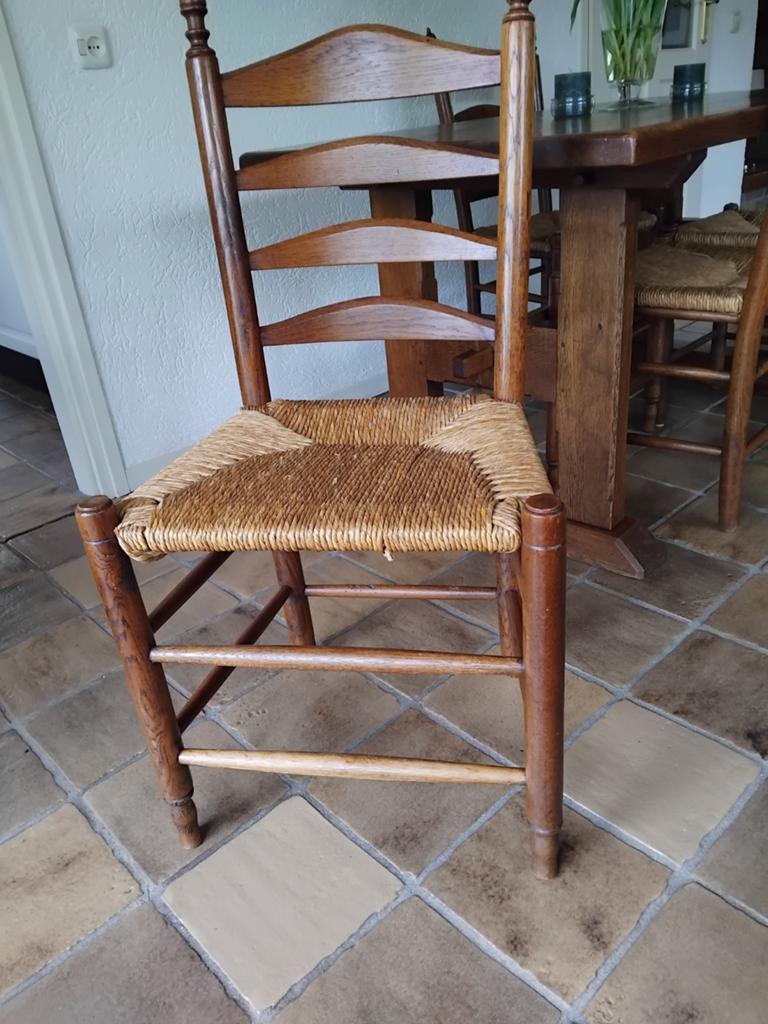 Ambachtelijke eettafel kloostermodel eiken 160x80, Antiek en Kunst, Antiek | Meubels | Tafels, Ophalen