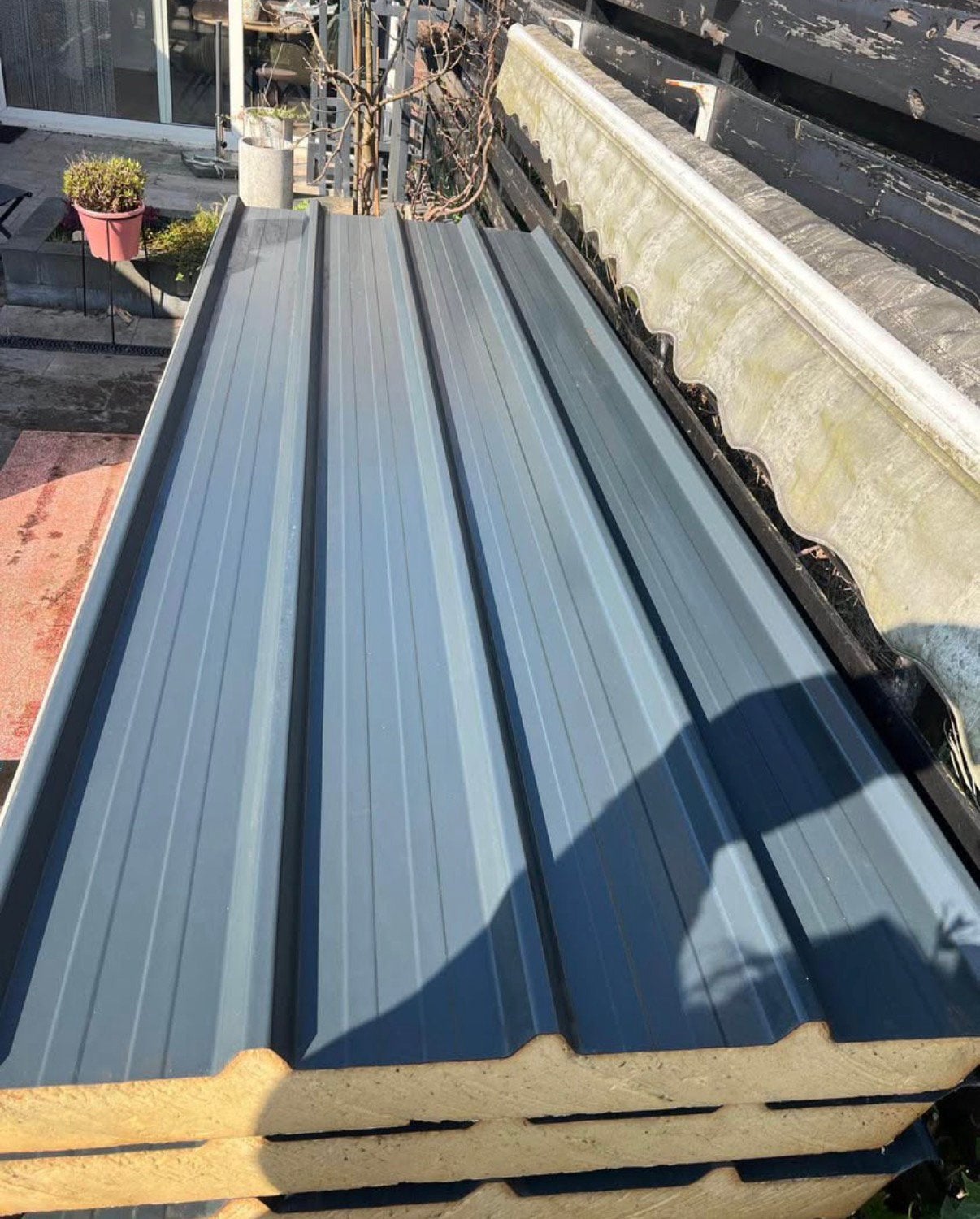 sandwichpanelen dak, Overige materialen, Zwart, Nieuw, Ophalen