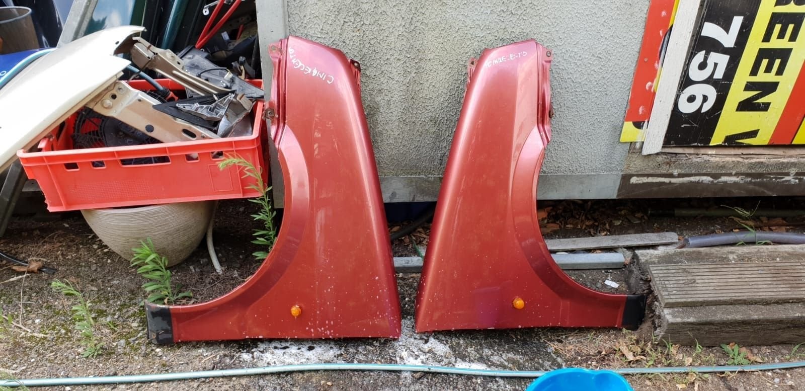 FIAT CINQUECENTO VOORSCHERMEN LINKS+RECHTS, Gebruikt, -, -, Ophalen of Verzenden