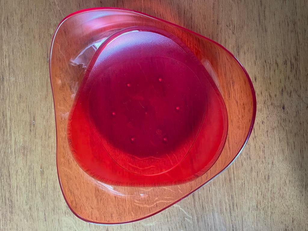 Tupperware serveerschaal - Rood/Oranje, Ophalen of Verzenden, Nieuw, Rood, Schaal