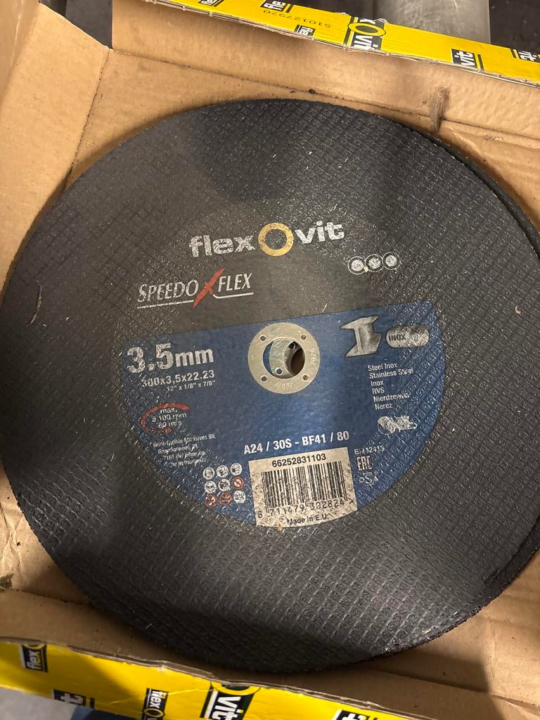 Flexovit SPEEDOFLEX Doorslijpschijf 300x3.5x22.23, Doe-het-zelf en Verbouw, Gereedschap | Slijpmachines, Ophalen of Verzenden