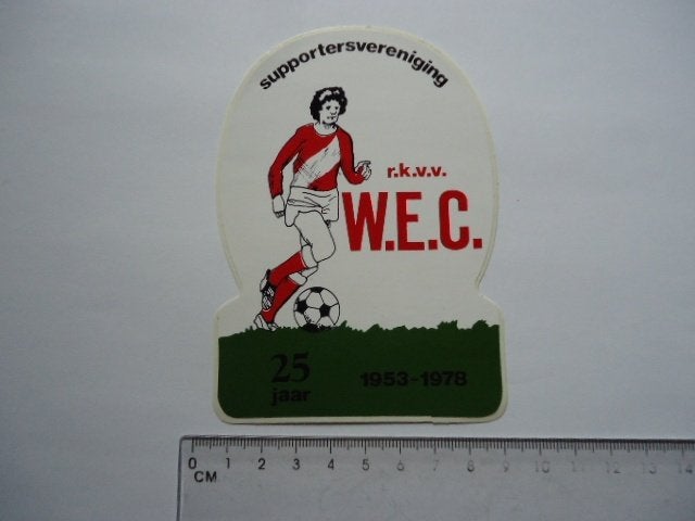sticker 1978 RKVV WEC voetbal wijbosch eerde den bosch, Verzenden, Zo goed als nieuw, Bedrijf of Vereniging