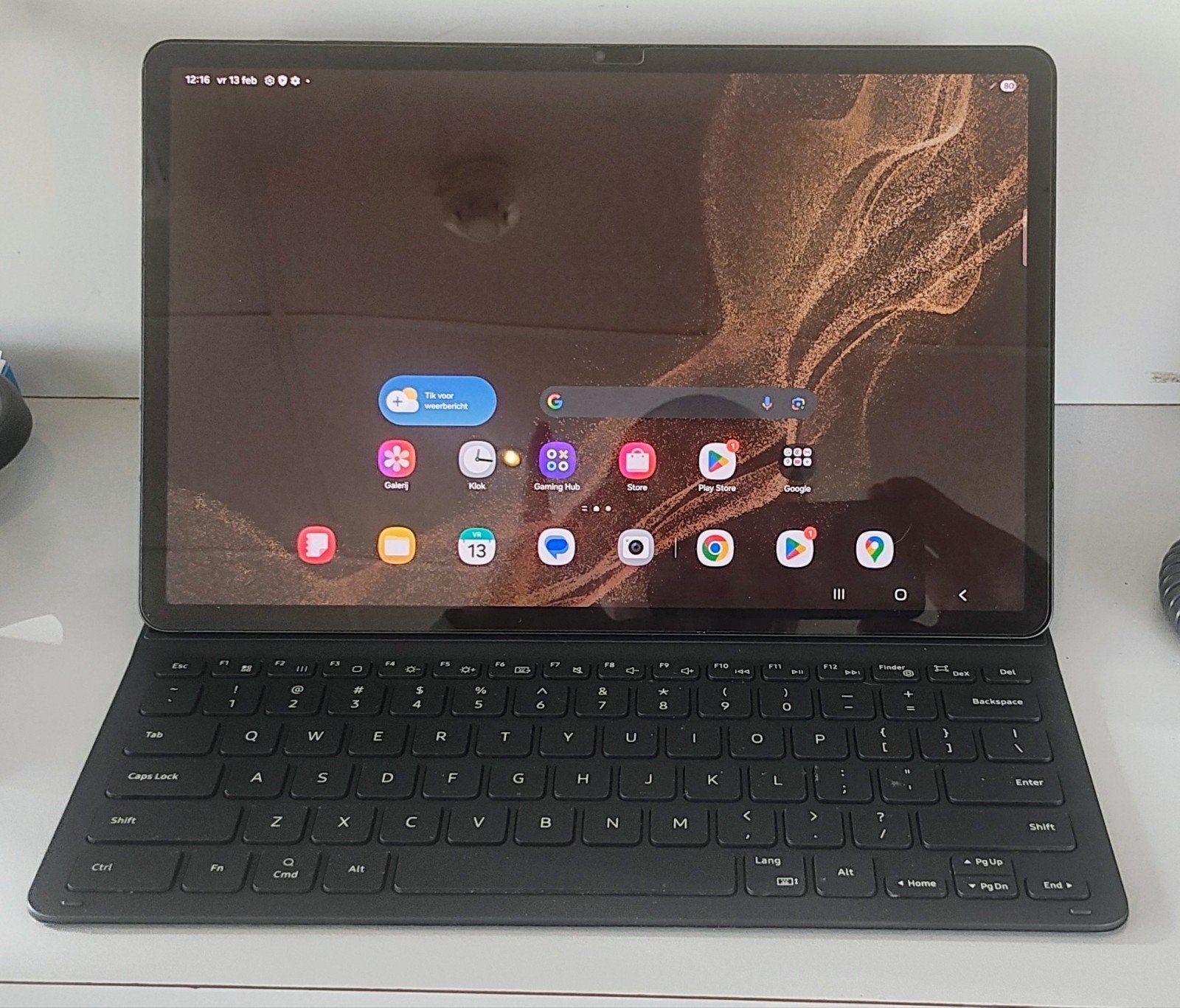 Samsung Galaxy Tab S8+ 128GB + Toetsenbord Cover & S Pen, Computers en Software, Android Tablets, 12 inch, Ophalen of Verzenden