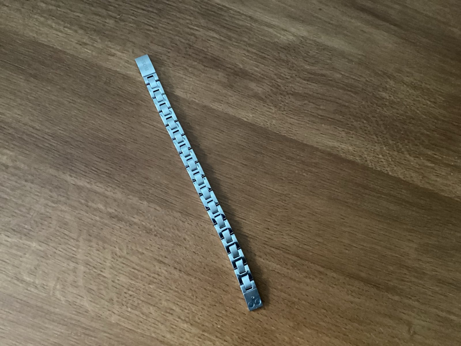 Stalen BOSS armband met magneetsluiting, Verzenden, Gebruikt, Zilver, Staal