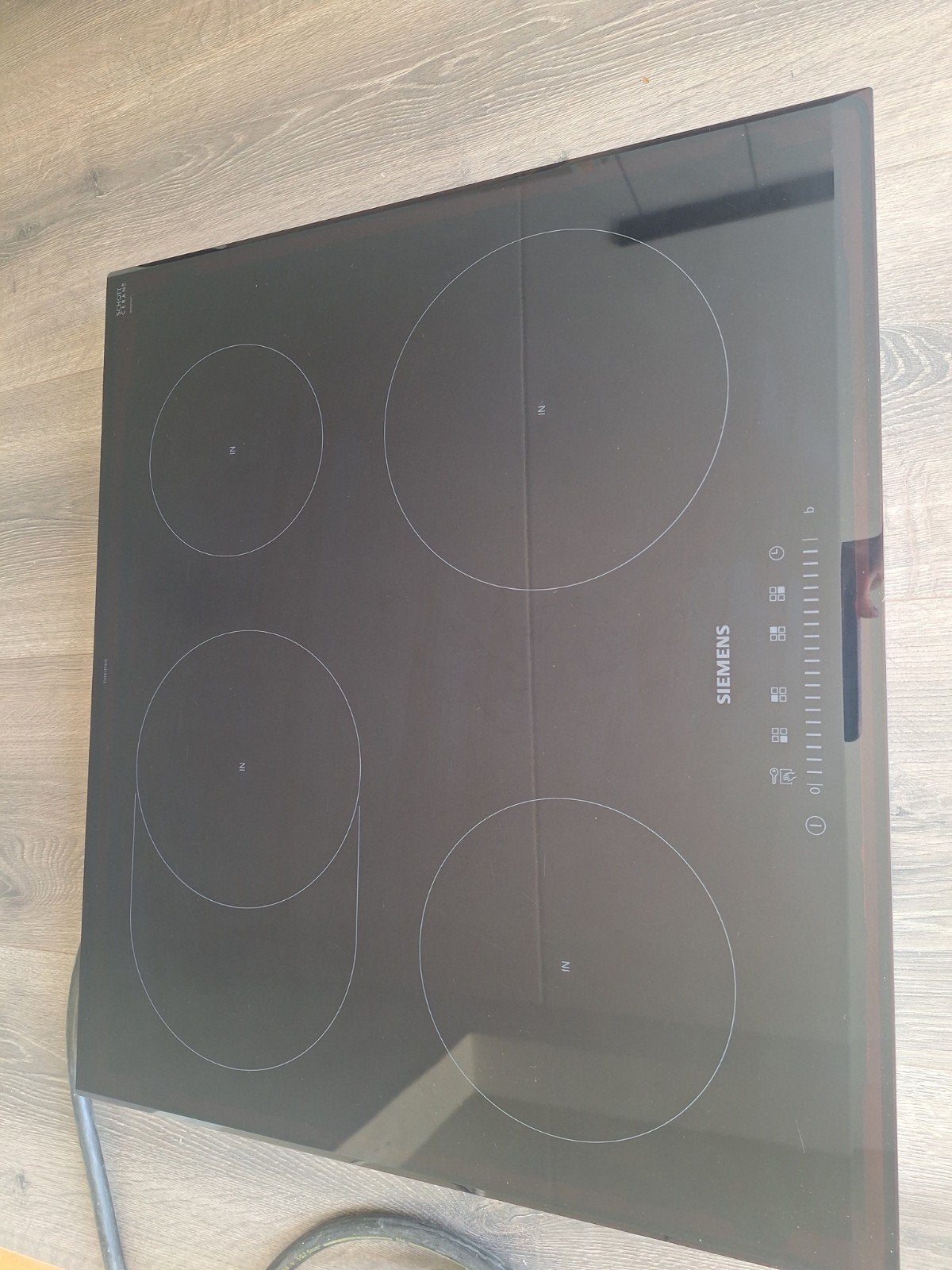 inductiekookplaat incl. beschermer, Ophalen, 4 kookzones, Zo goed als nieuw, Inbouw