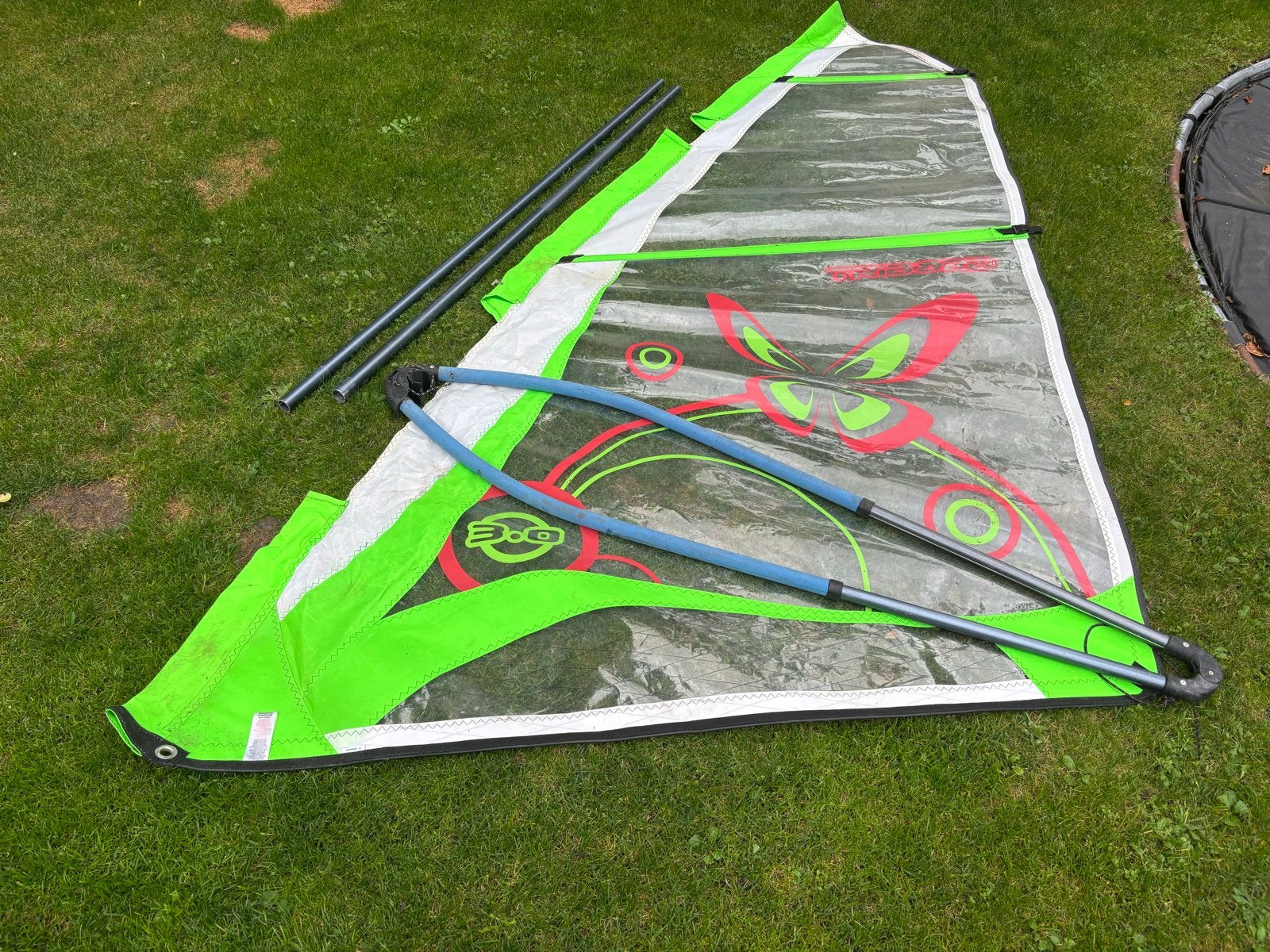 Kinderzeil 3.0m compleet met mast en giek, Watersport en Boten, Overige merken, Gebruikt, Minder dan 3.5 m², Ophalen of Verzenden