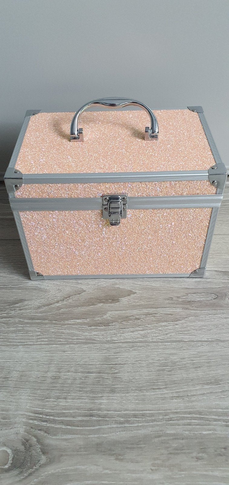 Glitter Make-up Koffer met Spiegel en Opbergvakken, Ophalen, Gebruikt, Overige kleuren, Met spiegeltje(s)