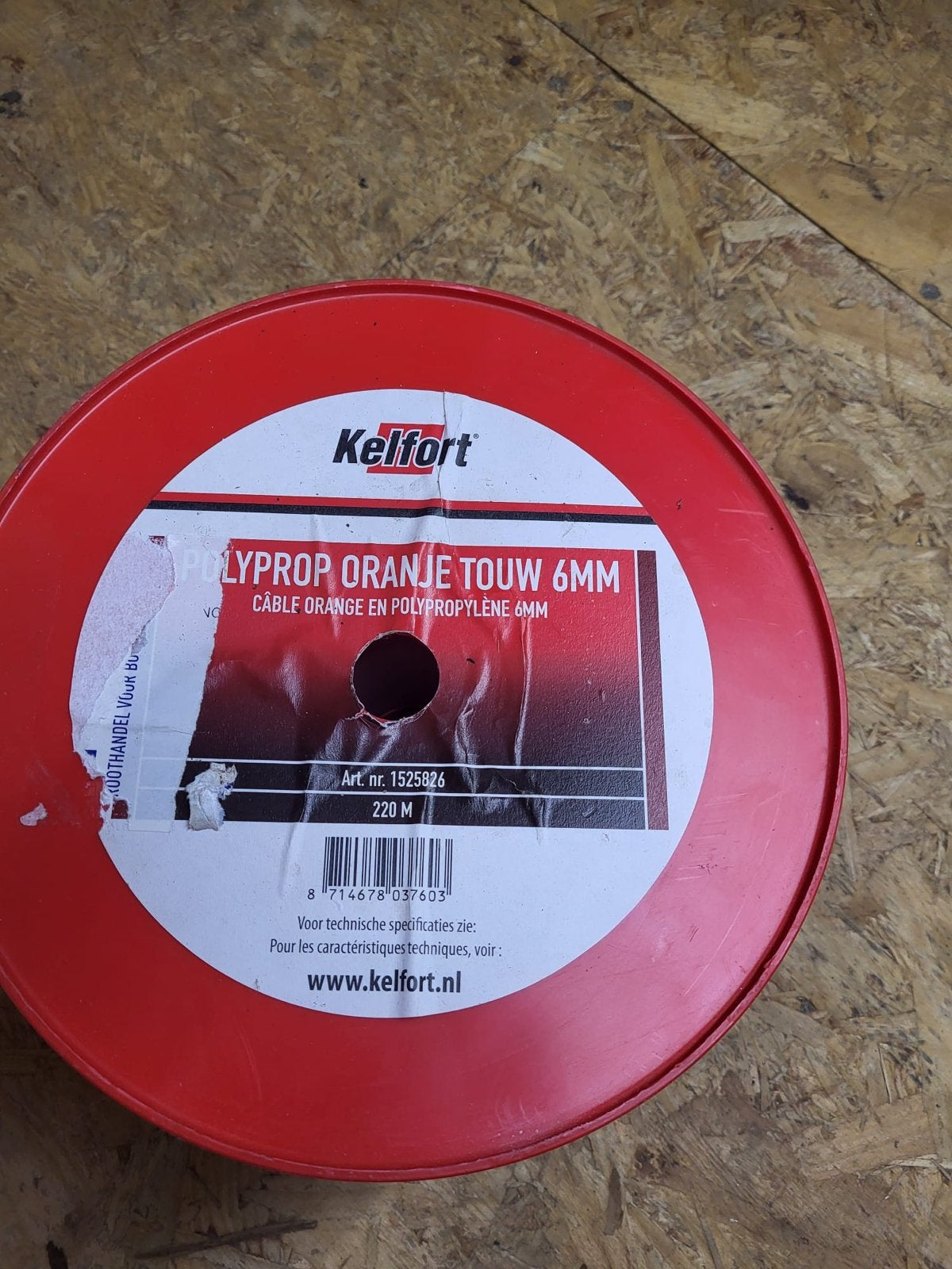 Kelfort Polyprop Oranje Touw 6mm - 200 Meter, Ophalen, Nieuw