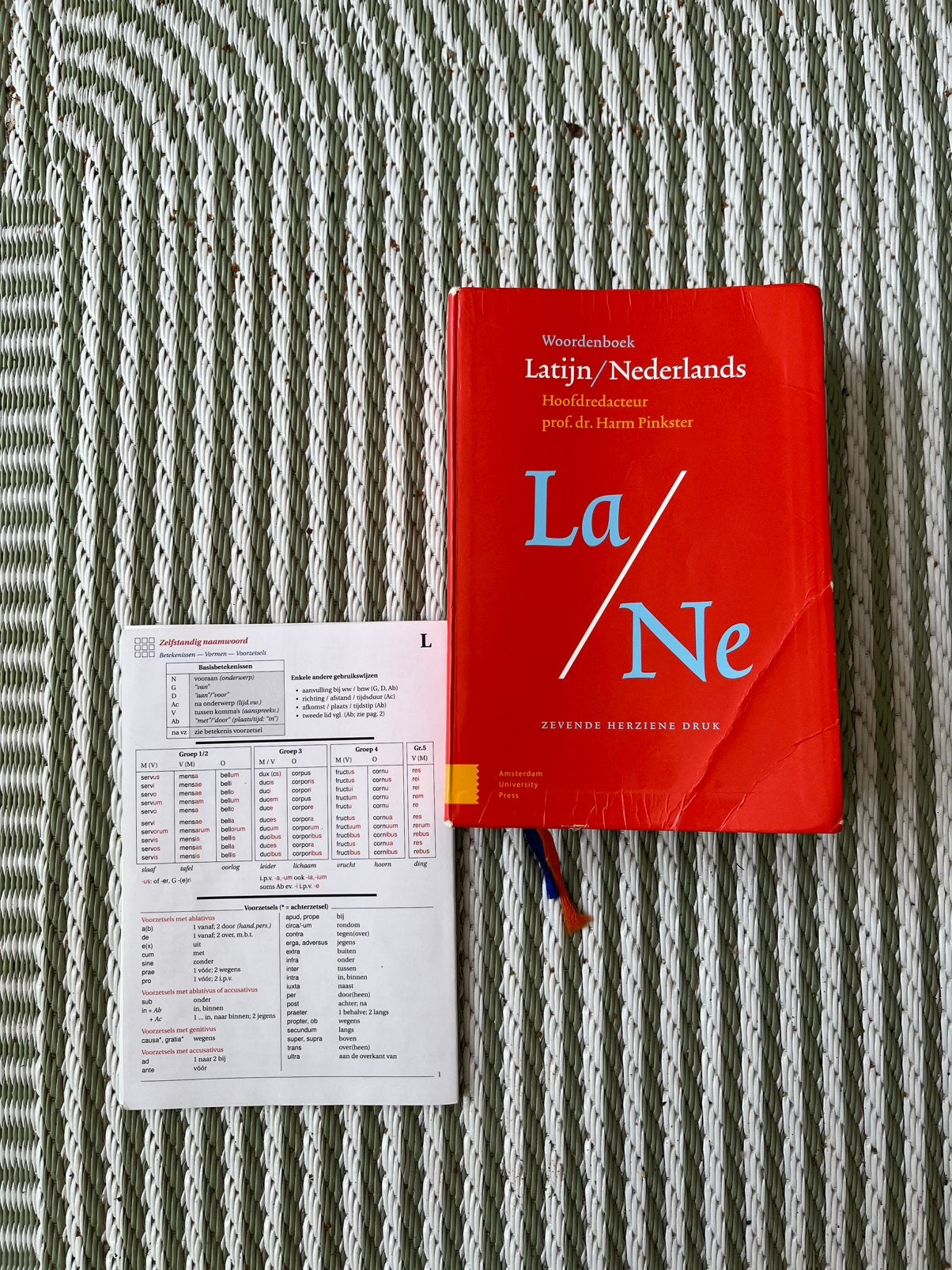 Woordenboek Latijn/Nederlands + handige grammatica kaart, Gelezen, Latijn, Overige uitgevers, Ophalen of Verzenden