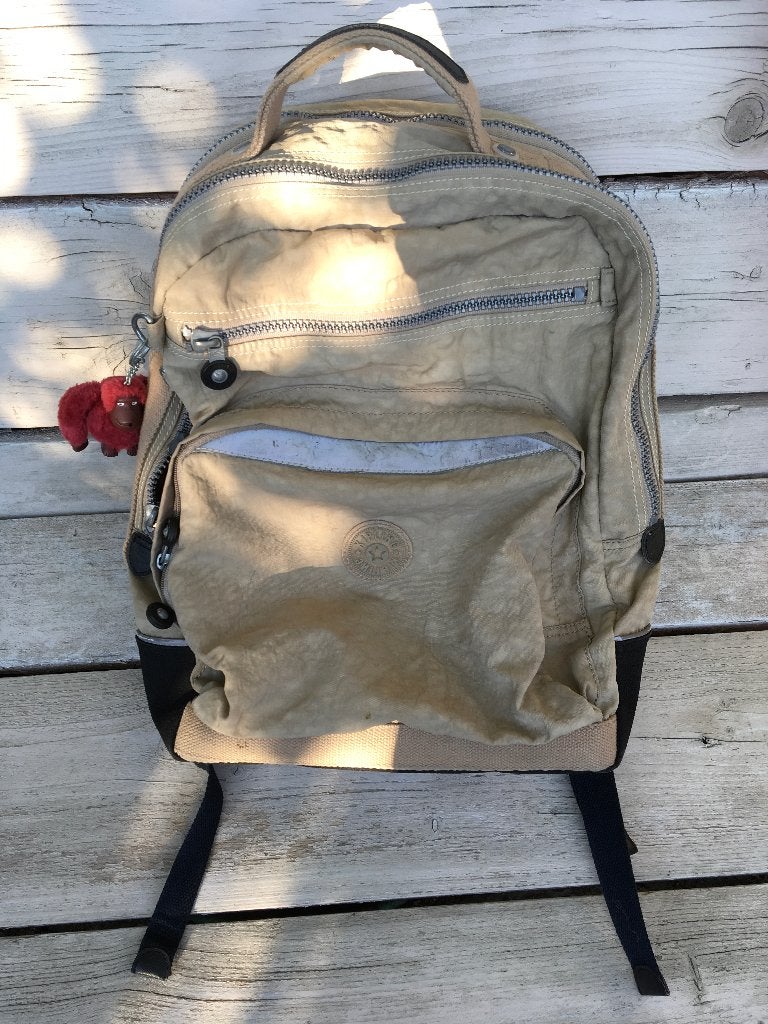 Kipling rugzak beige, Ophalen of Verzenden, Gebruikt, Kipling, 30 tot 45 cm